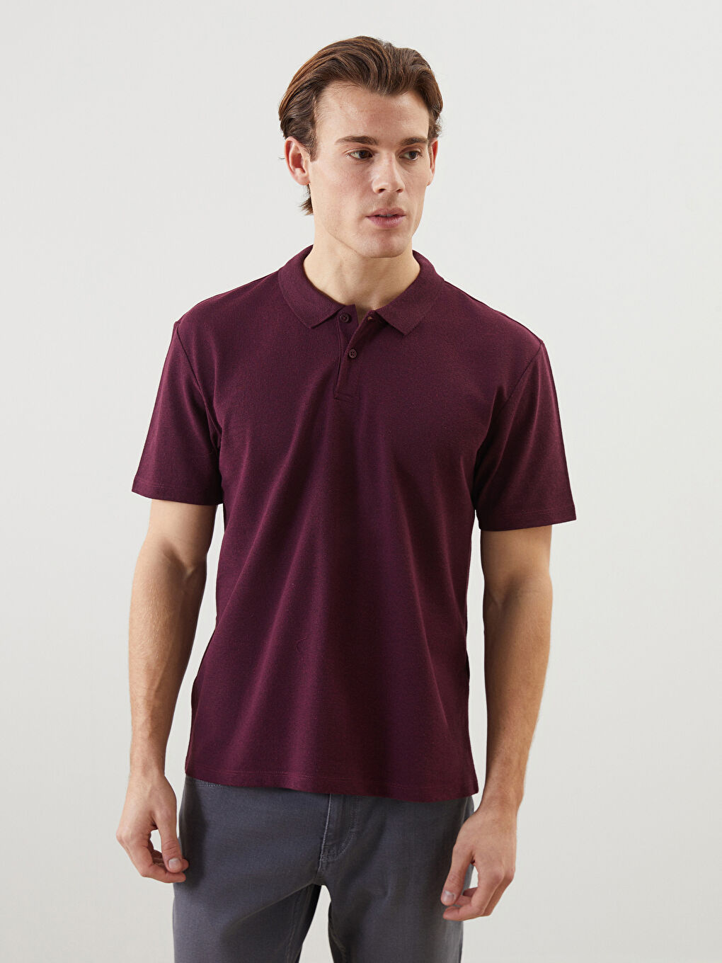 Polo Neck Short Sleeve Men's T-Shirt -S5KD01Z8-CWK