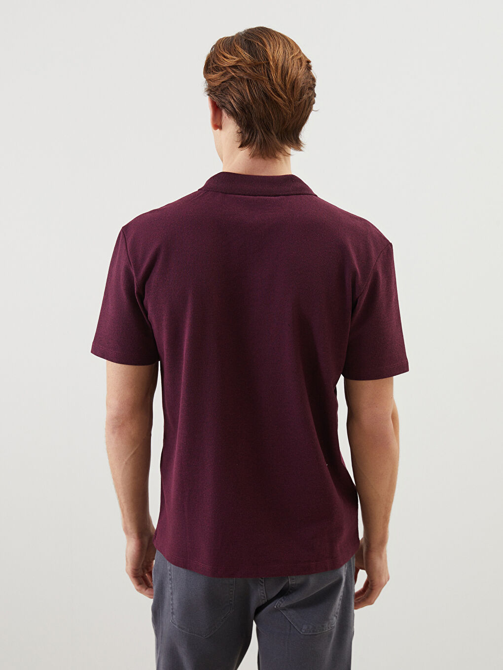 Polo Neck Short Sleeve Men's T-Shirt -S5KD01Z8-CWK