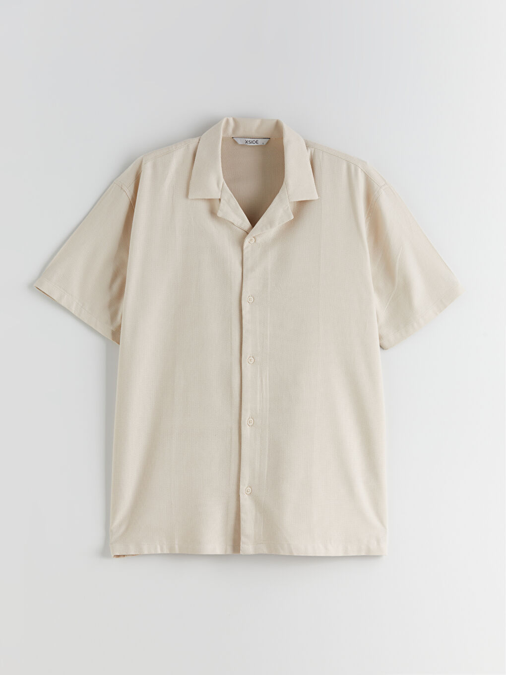 Regular Fit Resort Collar Short Sleeve Men's Shirt-4