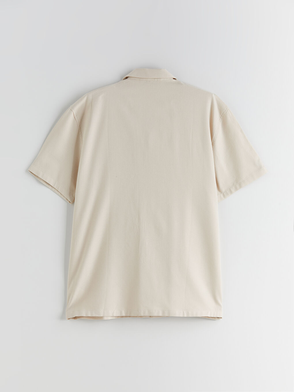 Regular Fit Resort Collar Short Sleeve Men's Shirt-5