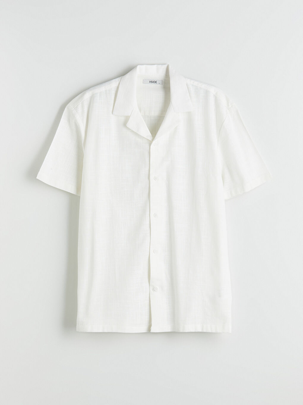 Chemise à Coupe Régulière Col en Resort Manches Courtes pour Hommes-4
