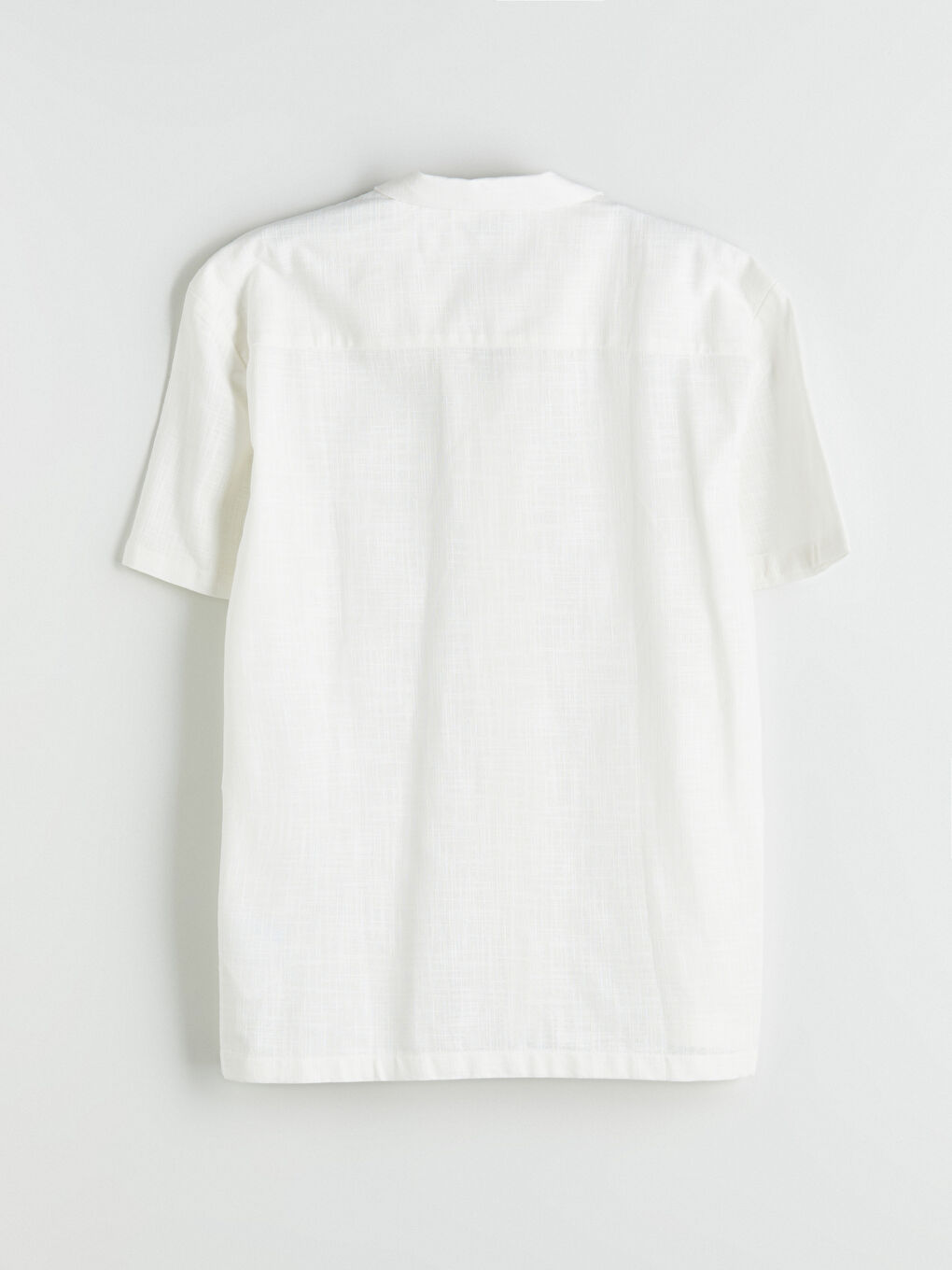 Chemise à Coupe Régulière Col en Resort Manches Courtes pour Hommes-5