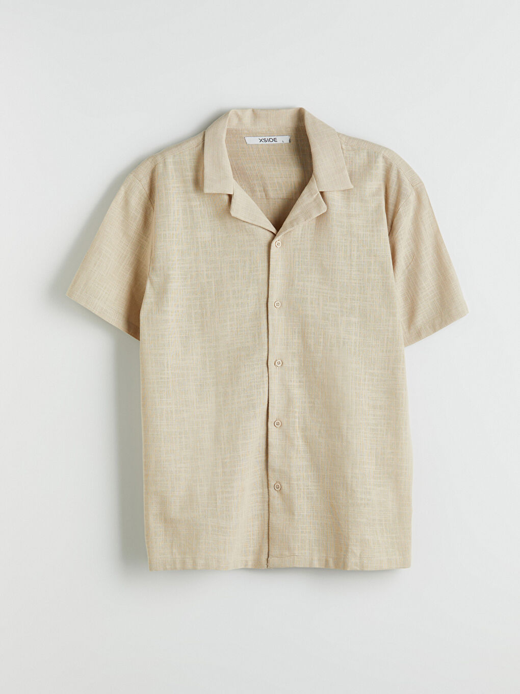 Regular Fit Resort Collar Short Sleeve Men's Shirt-4