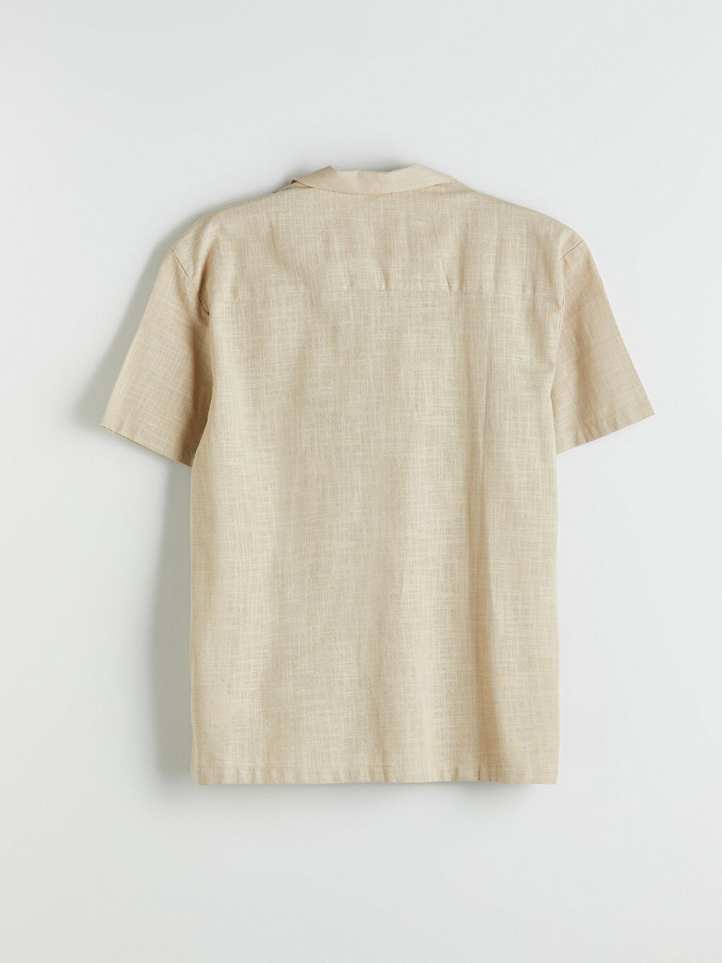 Regular Fit Resort Collar Short Sleeve Men's Shirt-5