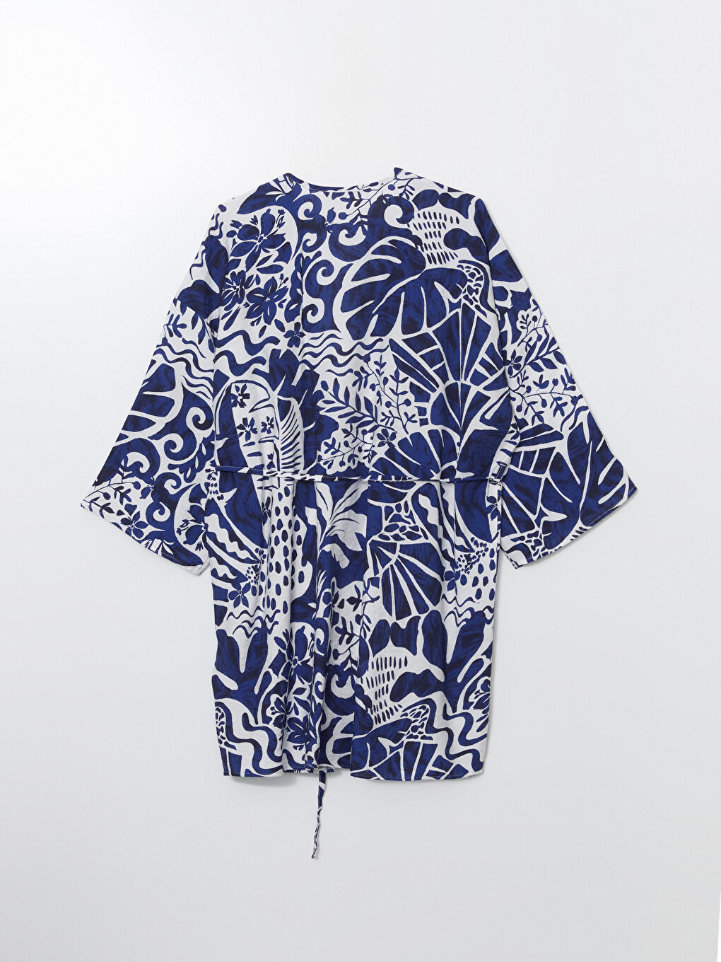 Shawl Collar Patterned Oversize Women's Kimono -S5KD14Z8-LSJ