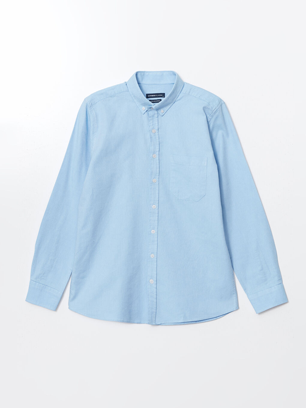Regular Fit Long Sleeve Oxford Men's Shirt -W52695Z8-CU5