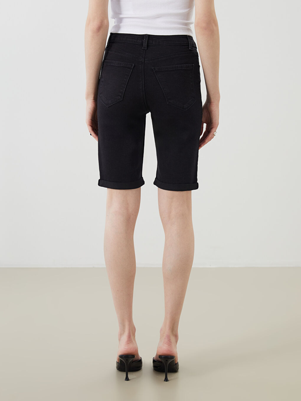 LCW Jeans Slim Fit Women's Denim Shorts -S5KD45Z8-327