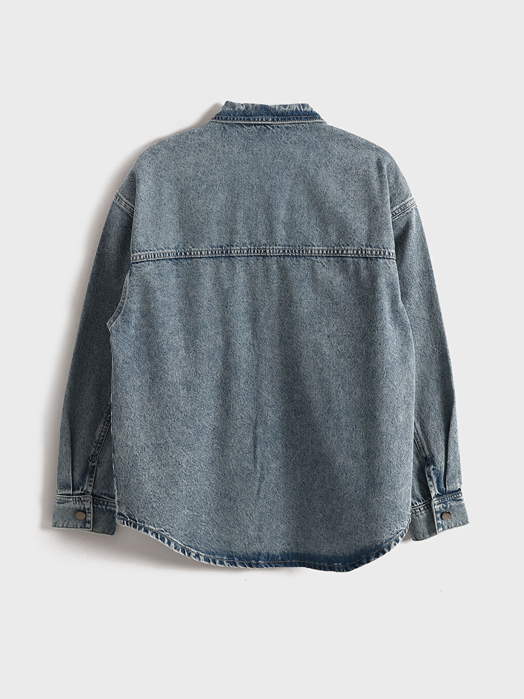 Collared Neck Women's Denim Jacket -S5KD83Z8-311