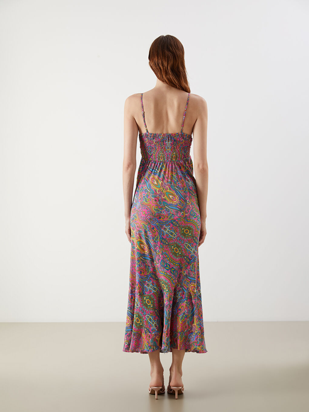 LCW Vision V-Neck Patterned Dress -S5KD93Z8-F9C