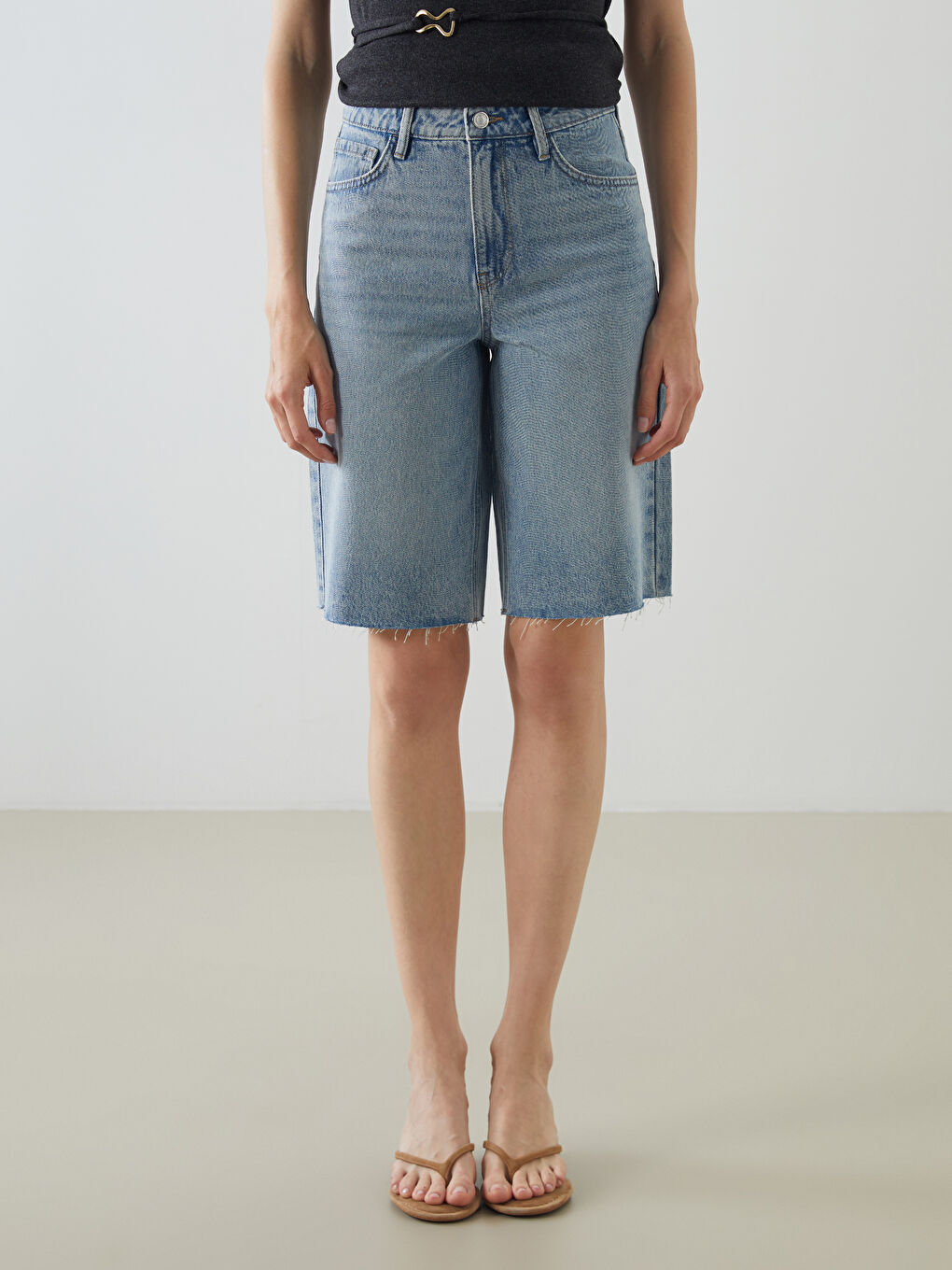 Bermuda Fit Women's Denim Shorts -S5KD98Z8-311