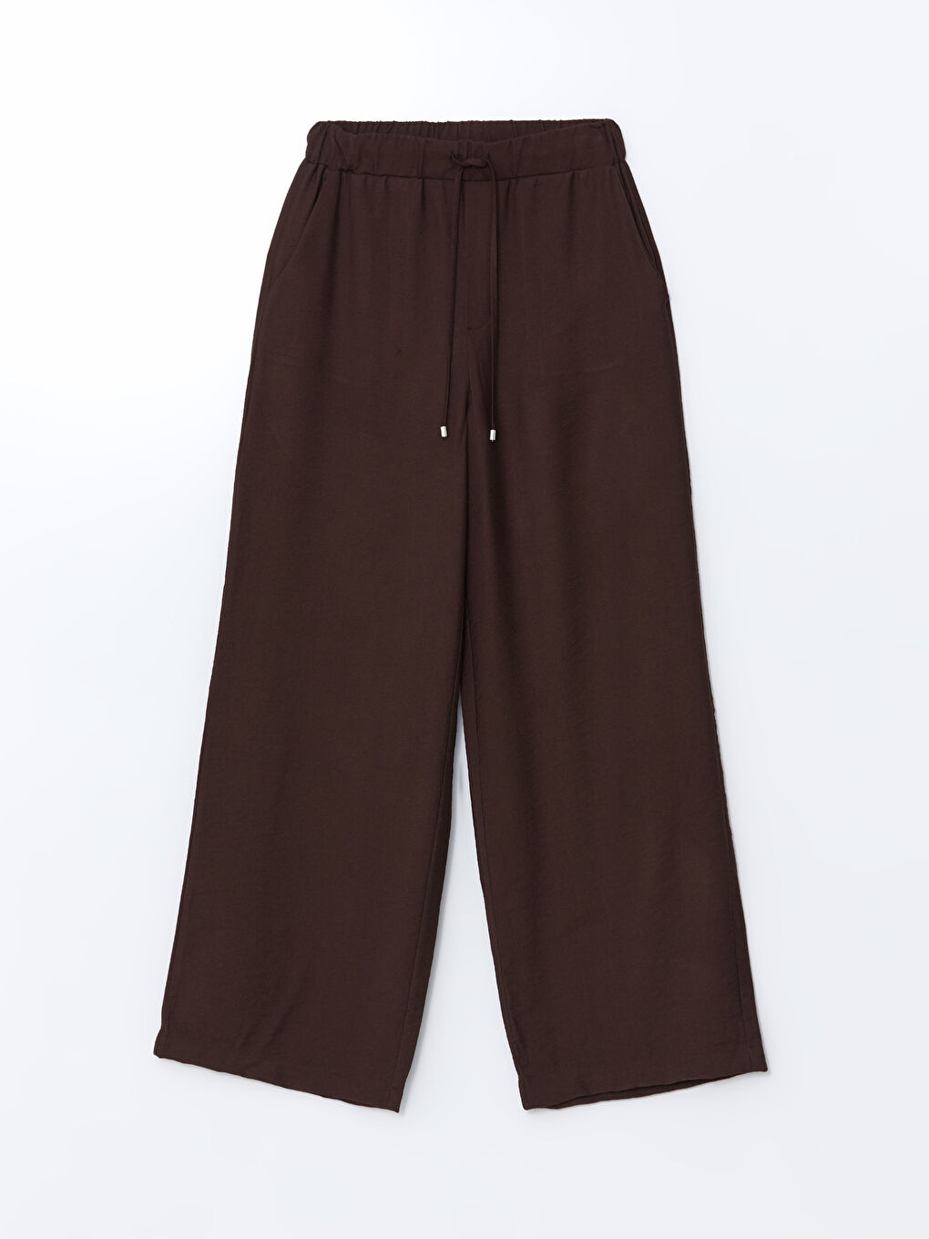 LCW Modest Kahverengi Beli Lastikli Kadın Pantolon - 4