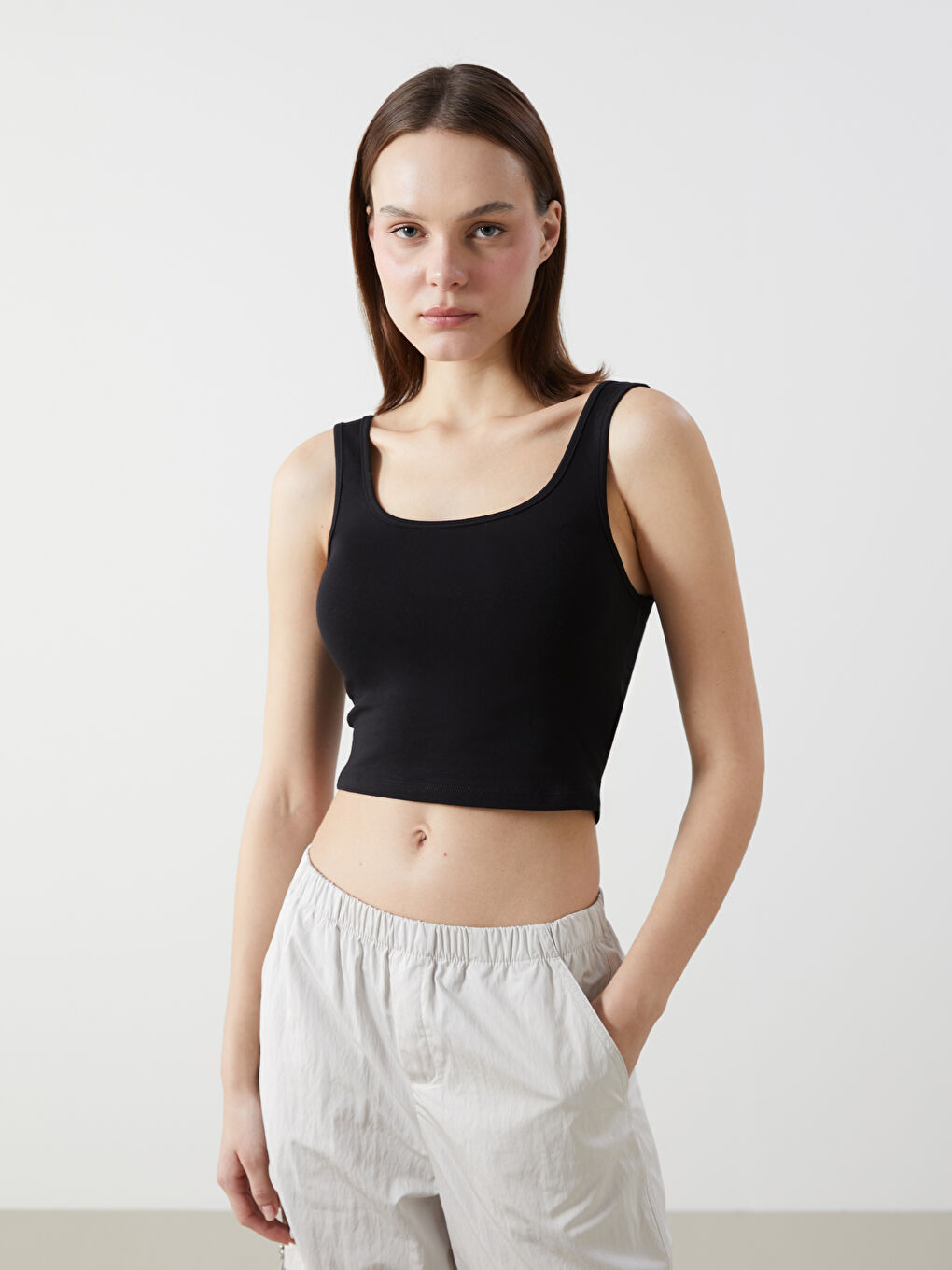 U Neck Women's Crop -S5KE24Z8-CVL