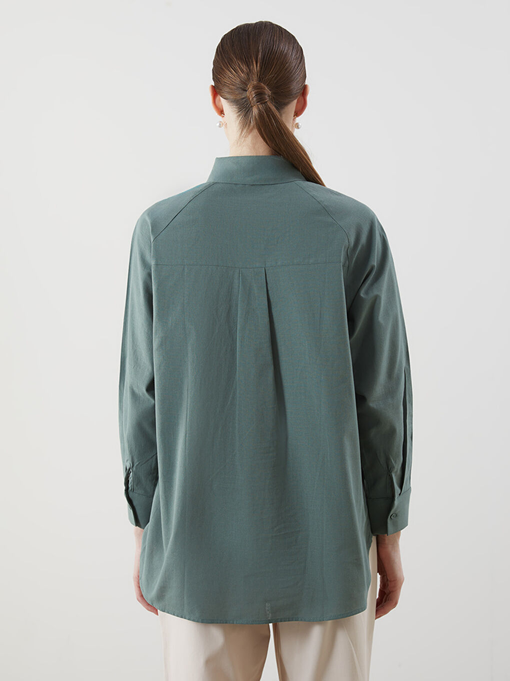 Oversize Voile Women's Shirt Tunic -S5KE27Z8-L7R