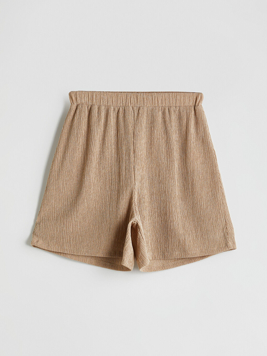 Elasticated Waist Textured Women's Shorts-4