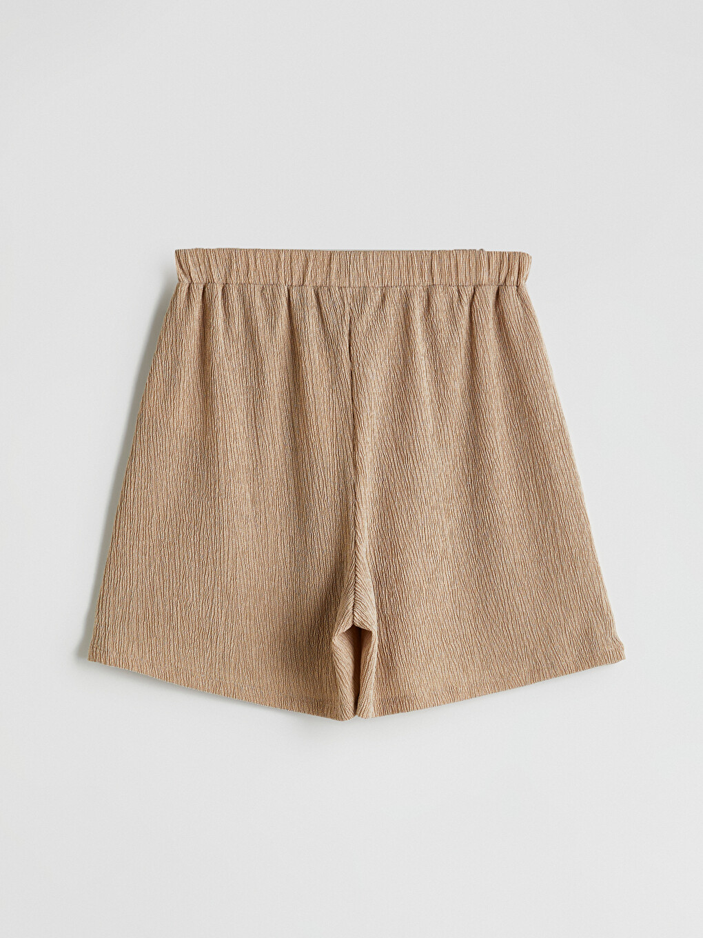 Elasticated Waist Textured Women's Shorts-5