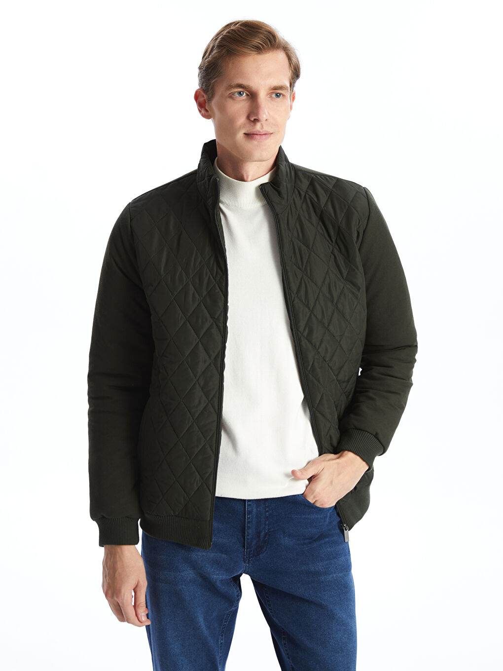 LCWAIKIKI Classic Regular Fit Funnel Neck Men's Knitwear Coat -W52987Z8-K75
