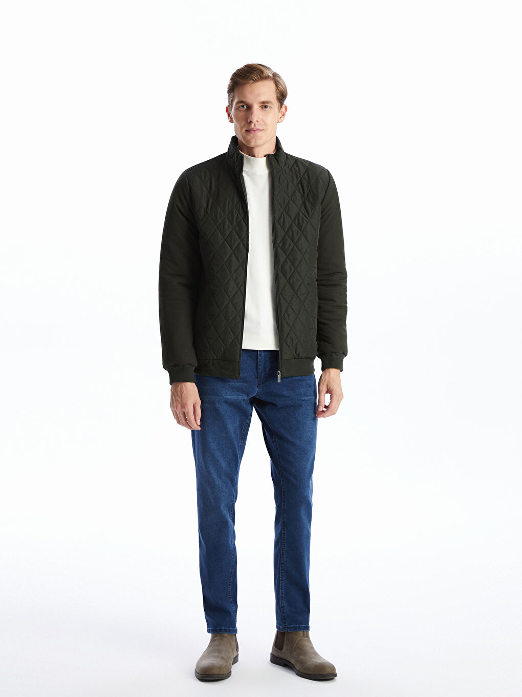 LCWAIKIKI Classic Regular Fit Funnel Neck Men's Knitwear Coat -W52987Z8-K75