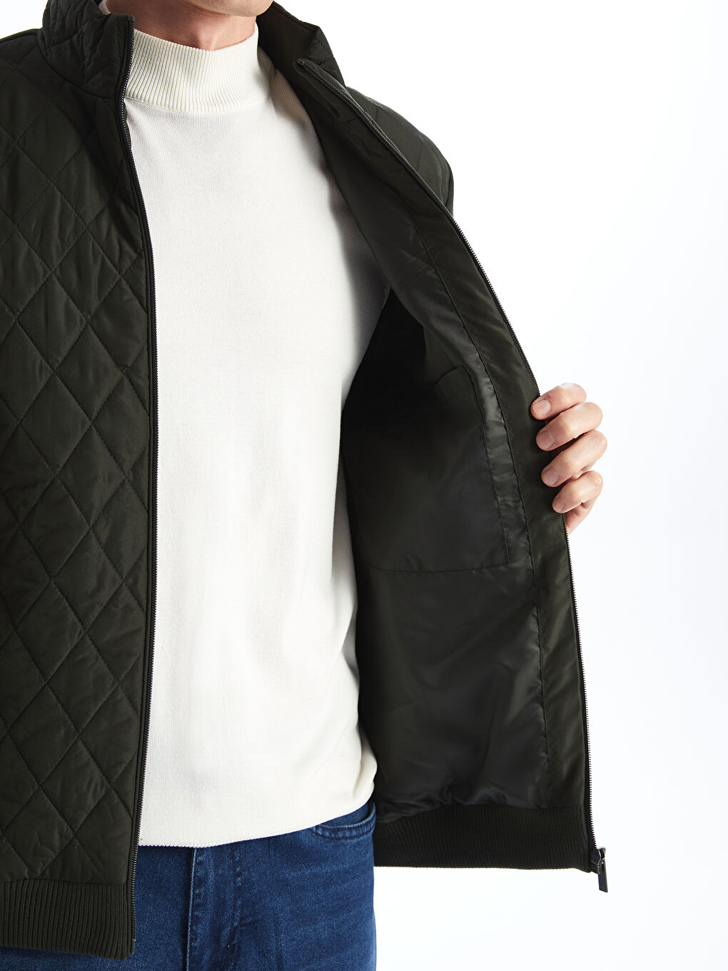 LCWAIKIKI Classic Regular Fit Funnel Neck Men's Knitwear Coat -W52987Z8-K75