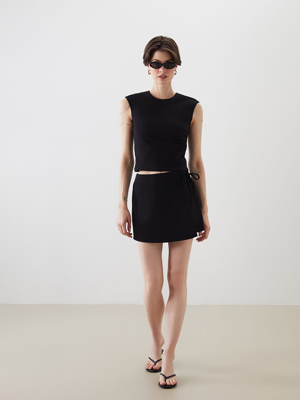 LCW Vision Woman BLACK Skort -S5KE71Z8-CVL