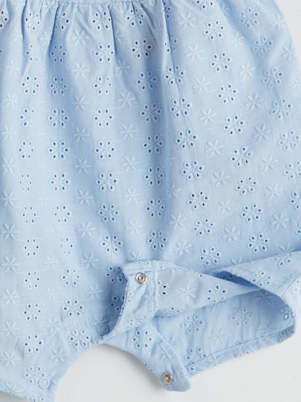 Mavi Bisiklet Yaka Kız Bebek Penye Tulum-2