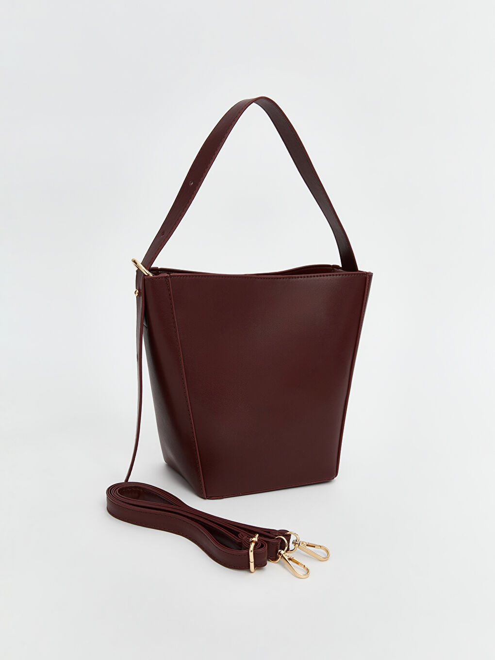 LCW ACCESSORIES Faux Leather Detachable Strap Women's Shoulder Bag -S5KF03Z8-D1H