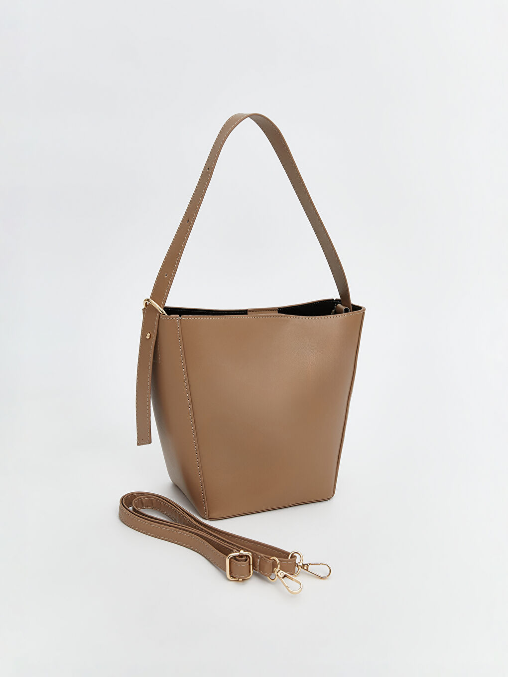 Faux Leather Detachable Strap Women's Shoulder Bag -S5KF03Z8-EHW