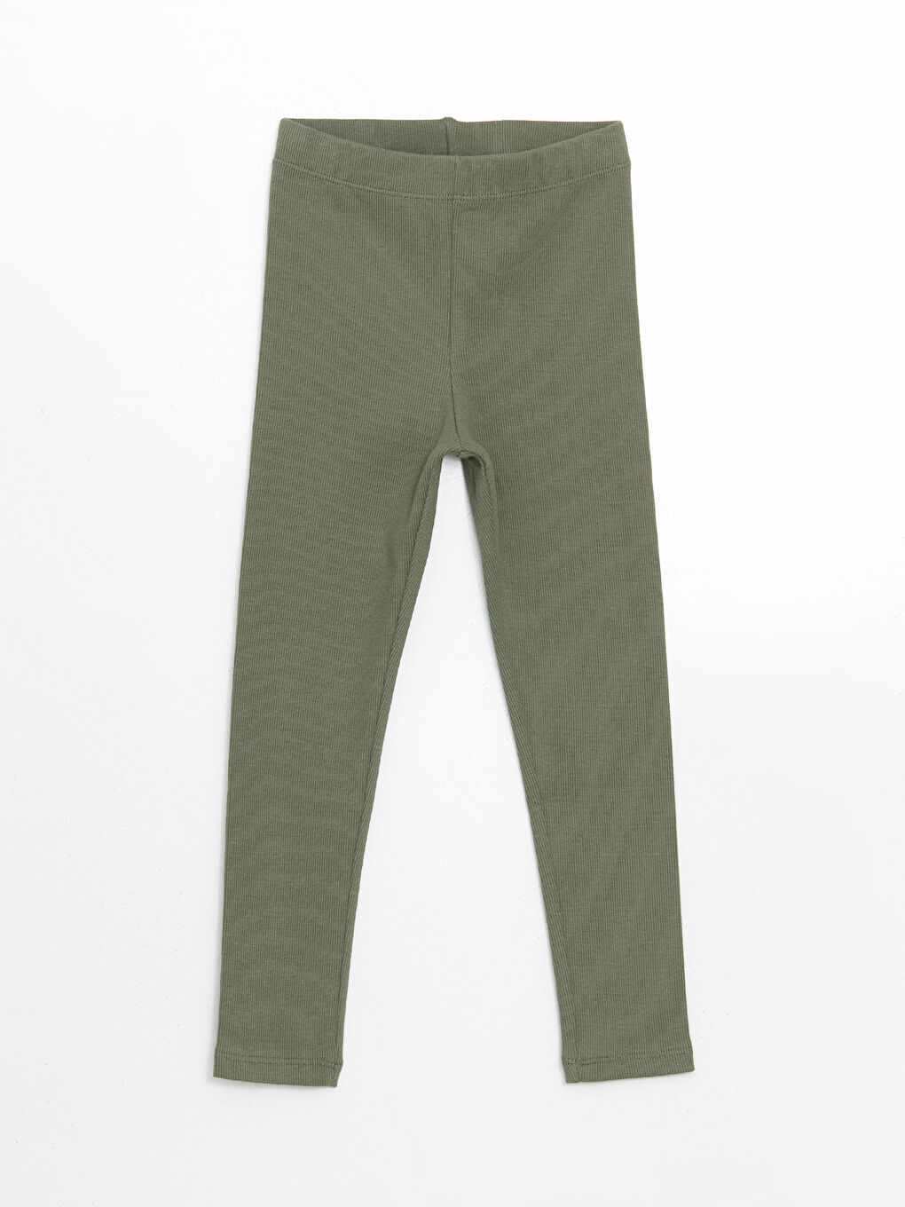 Haki Beli Lastikli Kız Çocuk Tayt