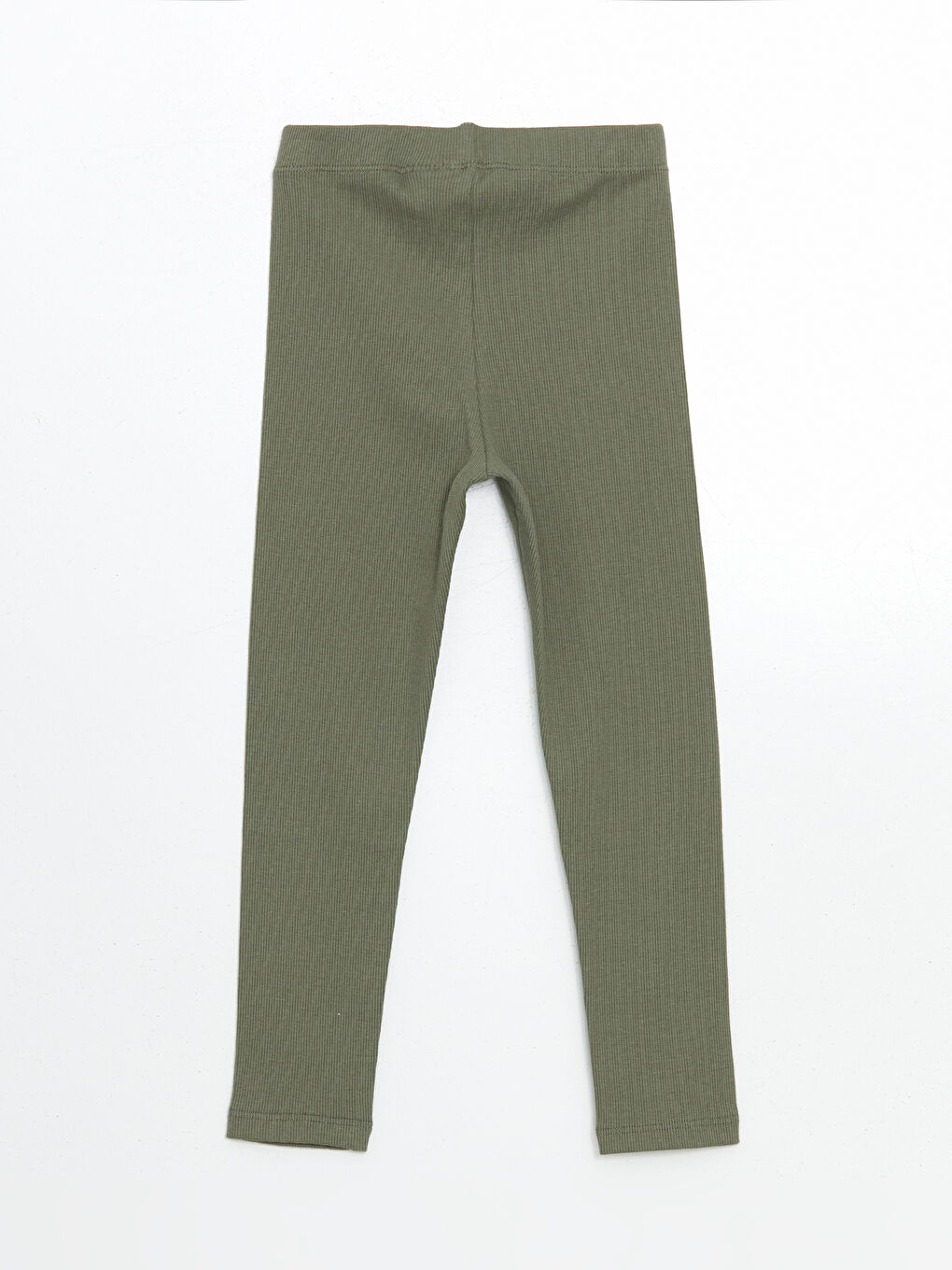 Haki Beli Lastikli Kız Çocuk Tayt-1