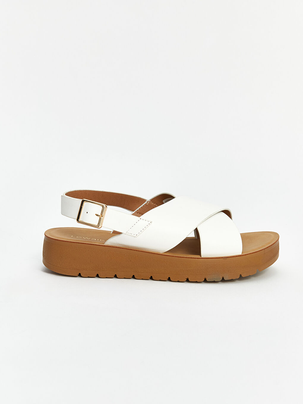 LC Waikiki Leather Look Cross Banded Women's Slippers -S5KF27Z8-J5E
