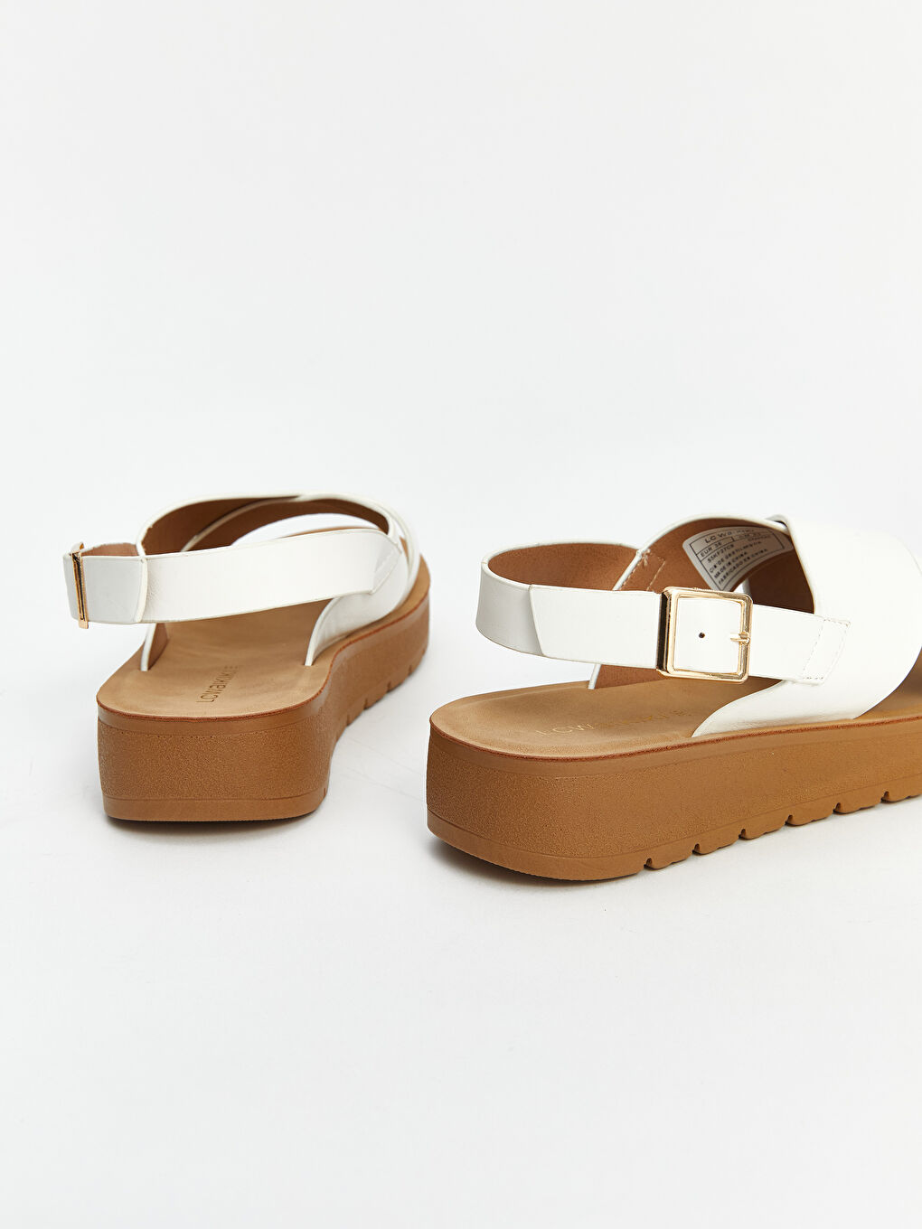 LC Waikiki Leather Look Cross Banded Women's Slippers -S5KF27Z8-J5E