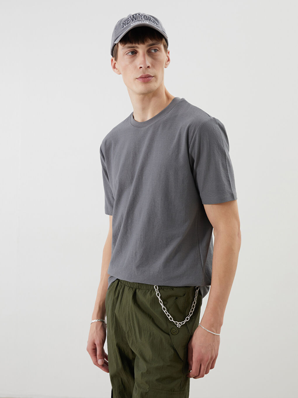 XSIDE Crew Neck Plain Men's T-Shirt -S5KF37Z8-YFU