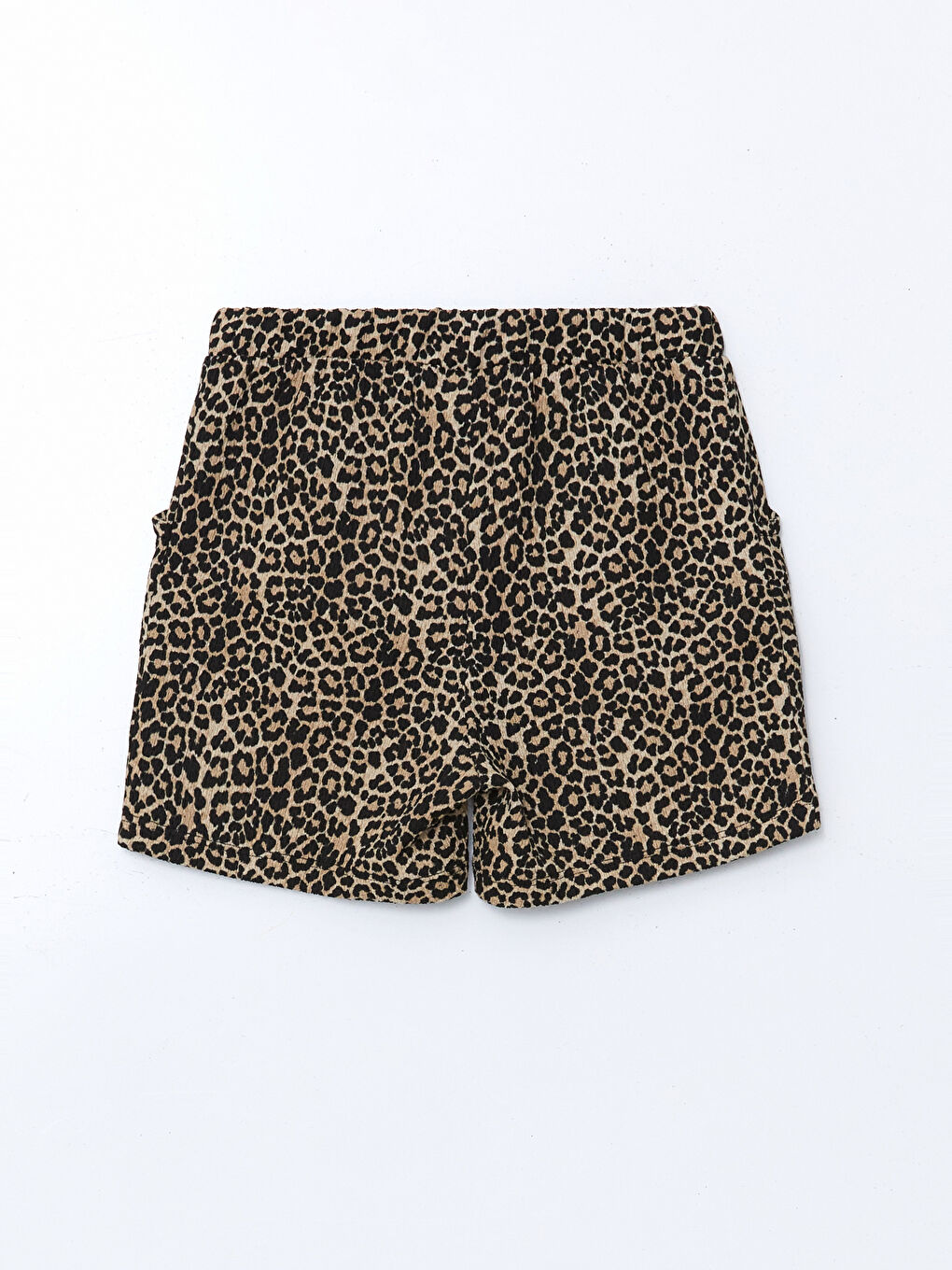Girls' Leopard Print Shorts with Elasticated Waist -S5KF52Z4-LQA