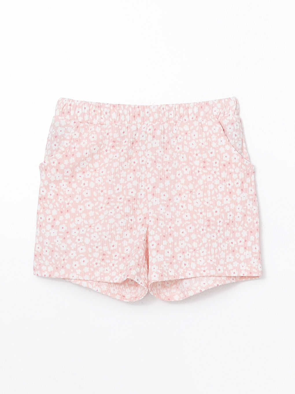 Girls' Floral Shorts with Elastic Waist -S5KF53Z4-LSZ