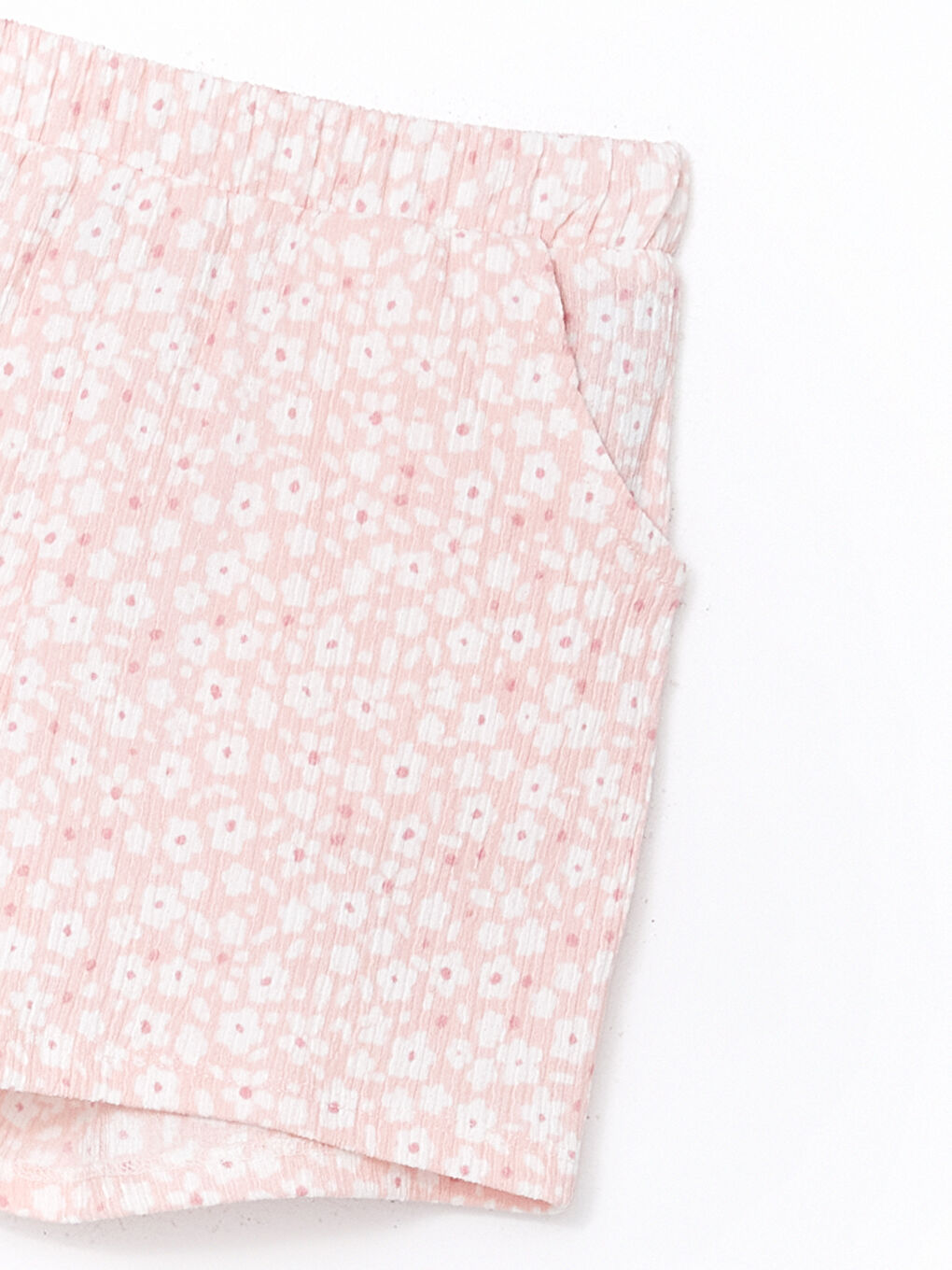 Girls' Floral Shorts with Elastic Waist -S5KF53Z4-LSZ