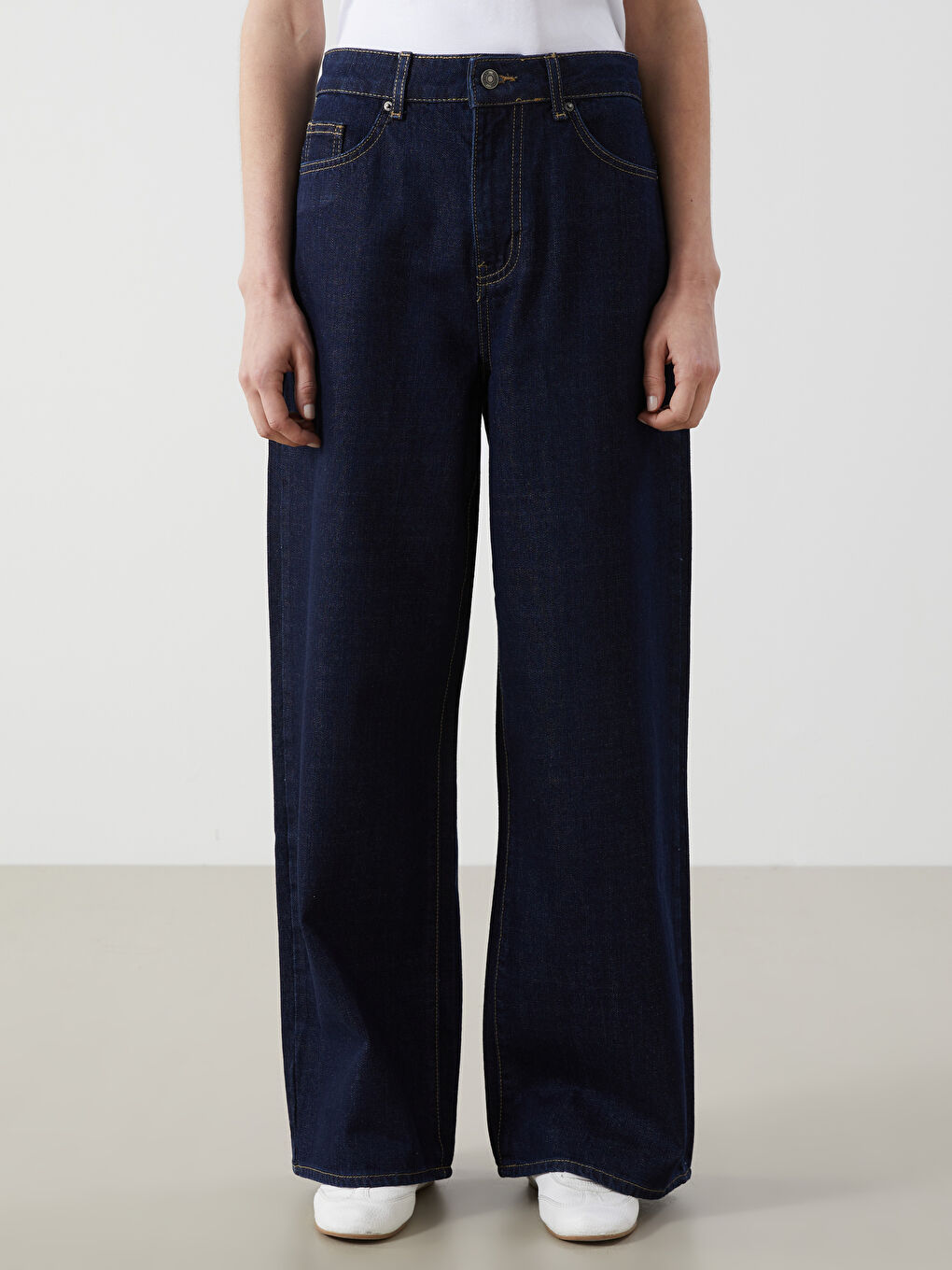 LCW ECO Indigo Wideleg Kadın Jean Pantolon - 1