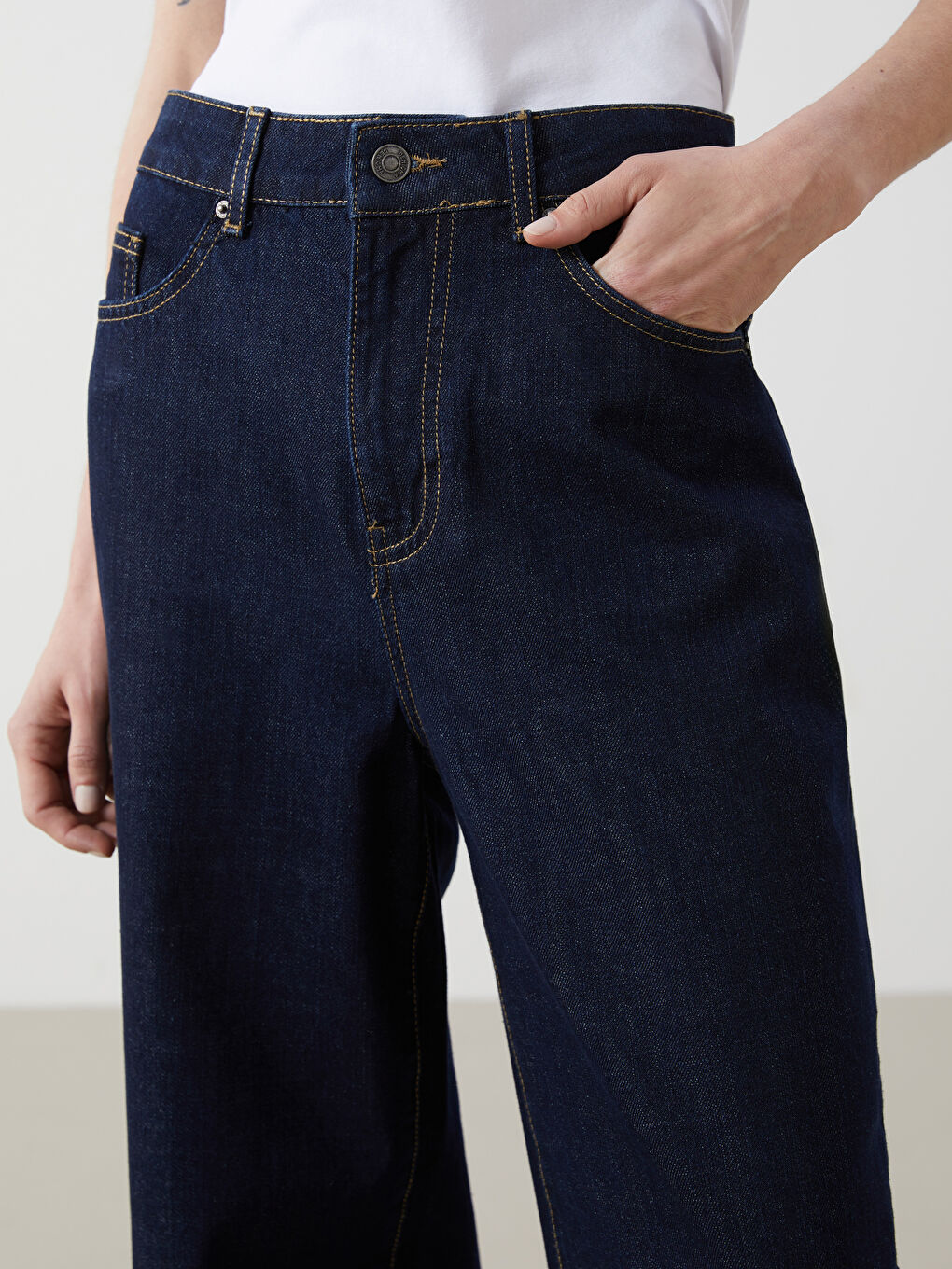 LCW ECO Indigo Wideleg Kadın Jean Pantolon - 2