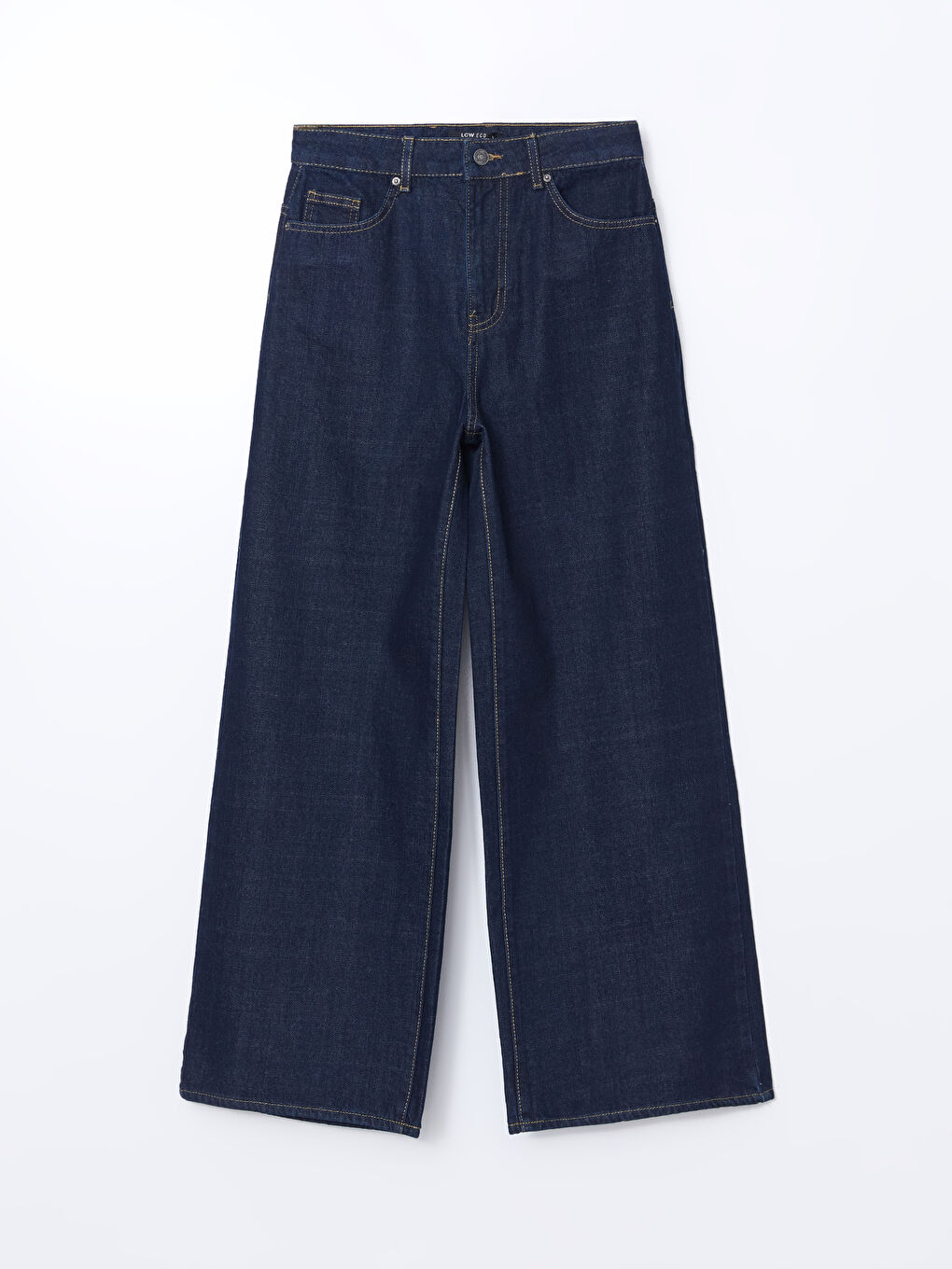 LCW ECO Indigo Wideleg Kadın Jean Pantolon - 4