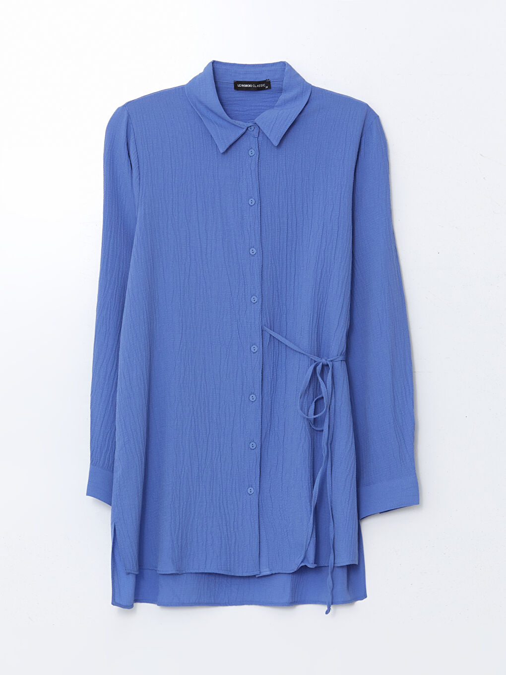 LCWAIKIKI Classic Textured Seersucker Women's Shirt Tunic -S5KF82Z8-H2E