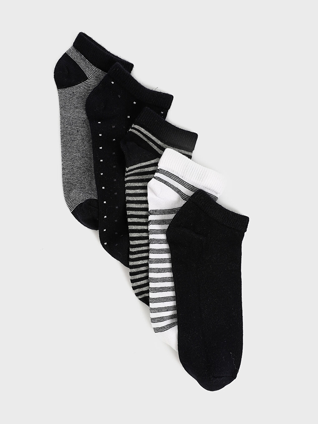 Striped Boys' Trainer Socks 5 Pack