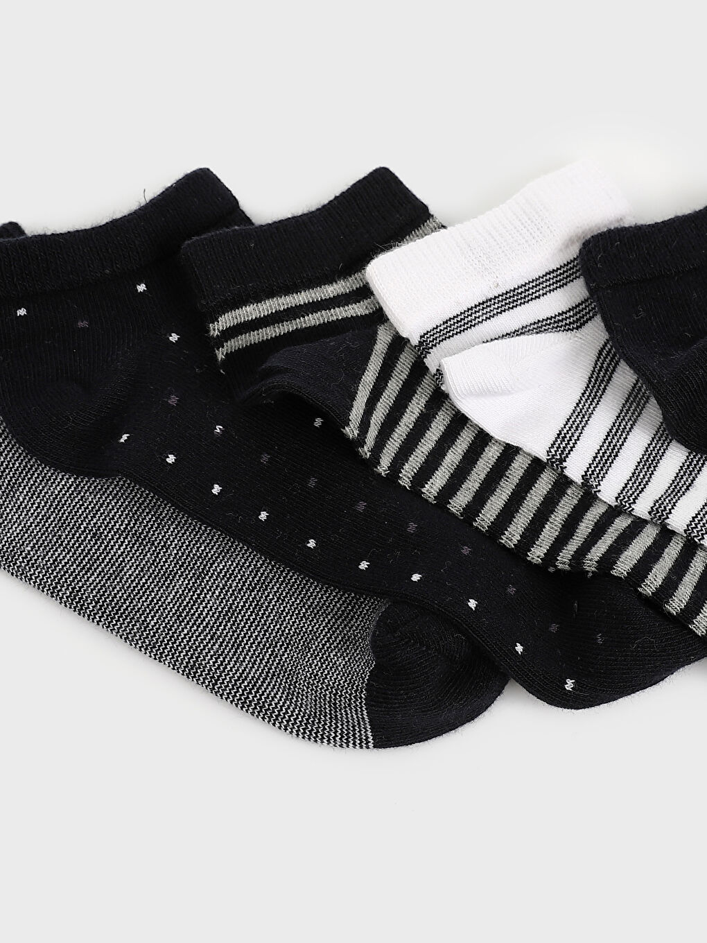 Striped Boys' Trainer Socks 5 Pack-2