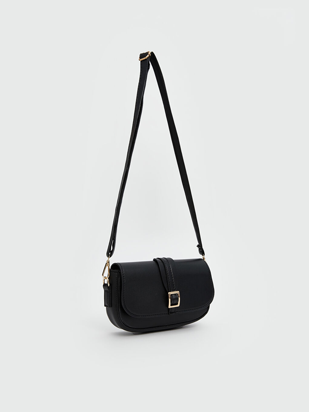 LCW ACCESSORIES Siyah Deri Görünümlü Kadın Omuz Çantası