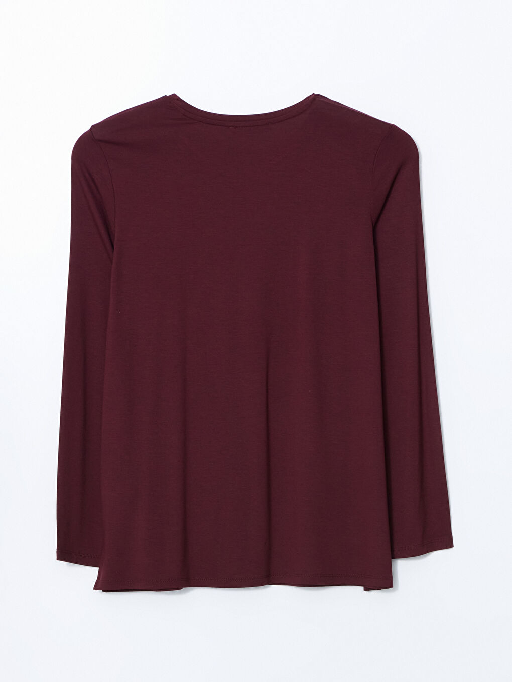 Mürdüm Bisiklet Yaka Desenli Kadın Bluz-5