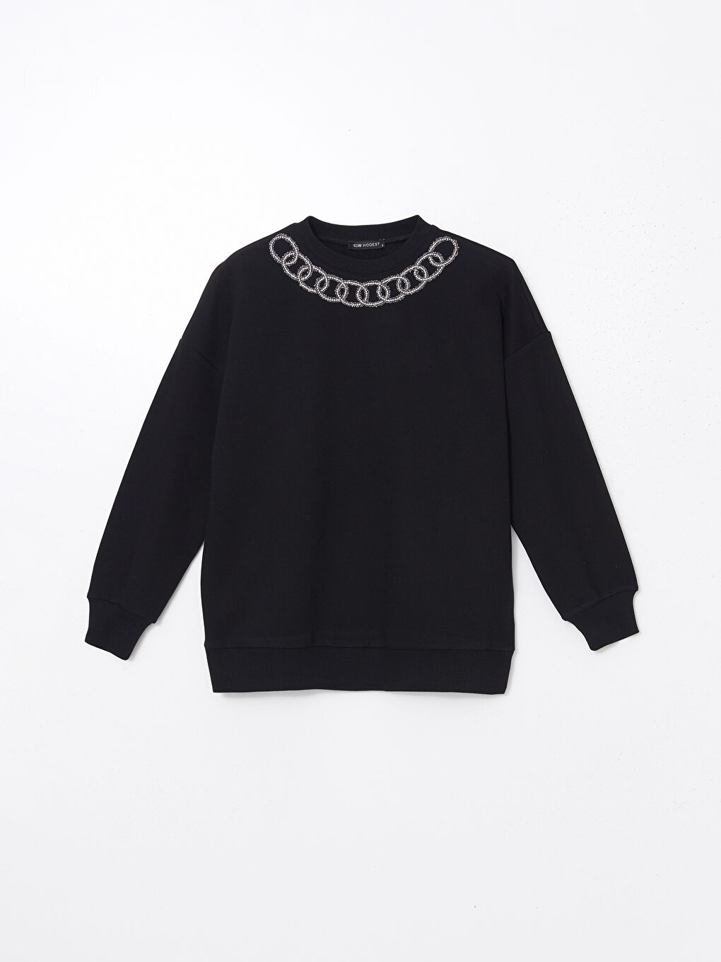 Crew Neck Printed Oversize Women's Sweatshirt -S5KG72Z8-CVL