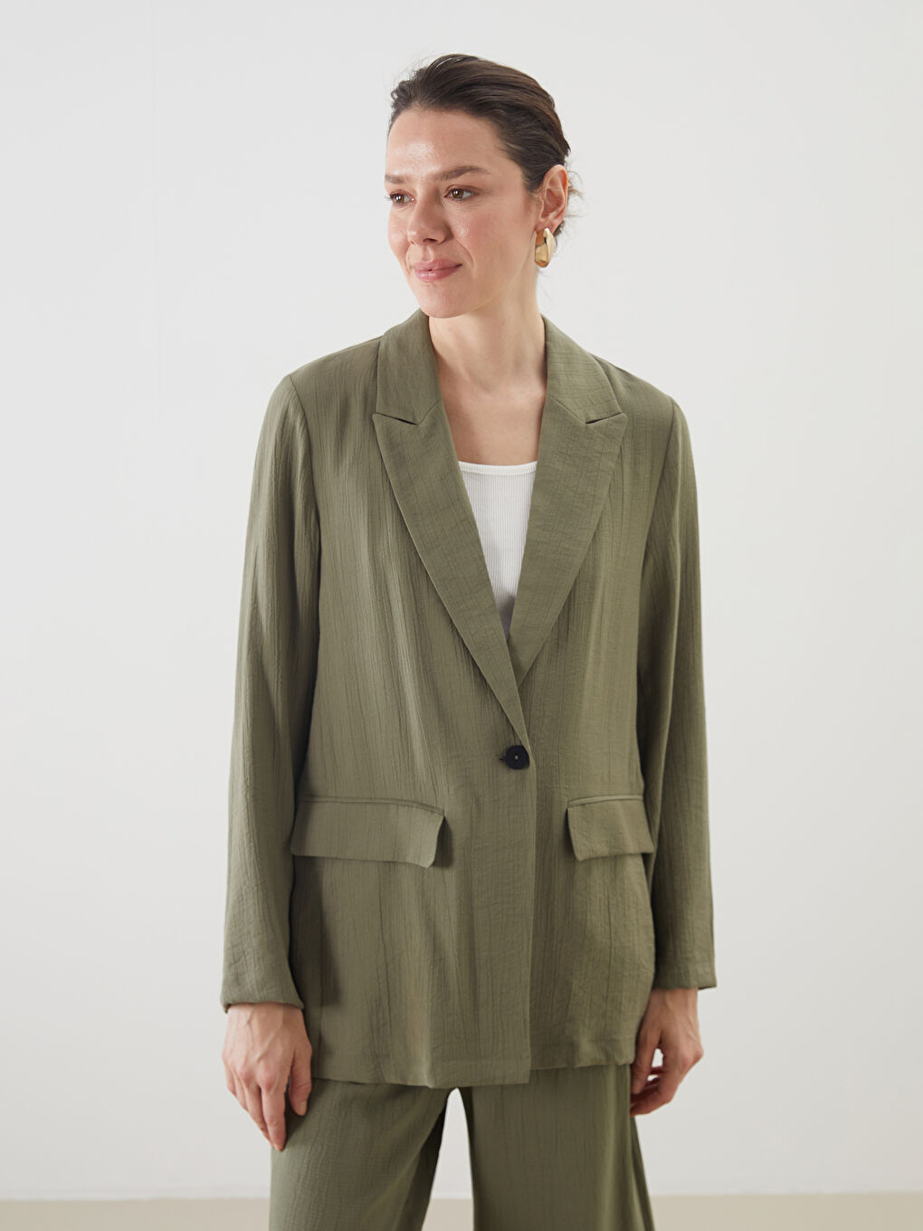 LCWAIKIKI Classic Regular Fit Women's Blazer Jacket -S5KG82Z8-H4A