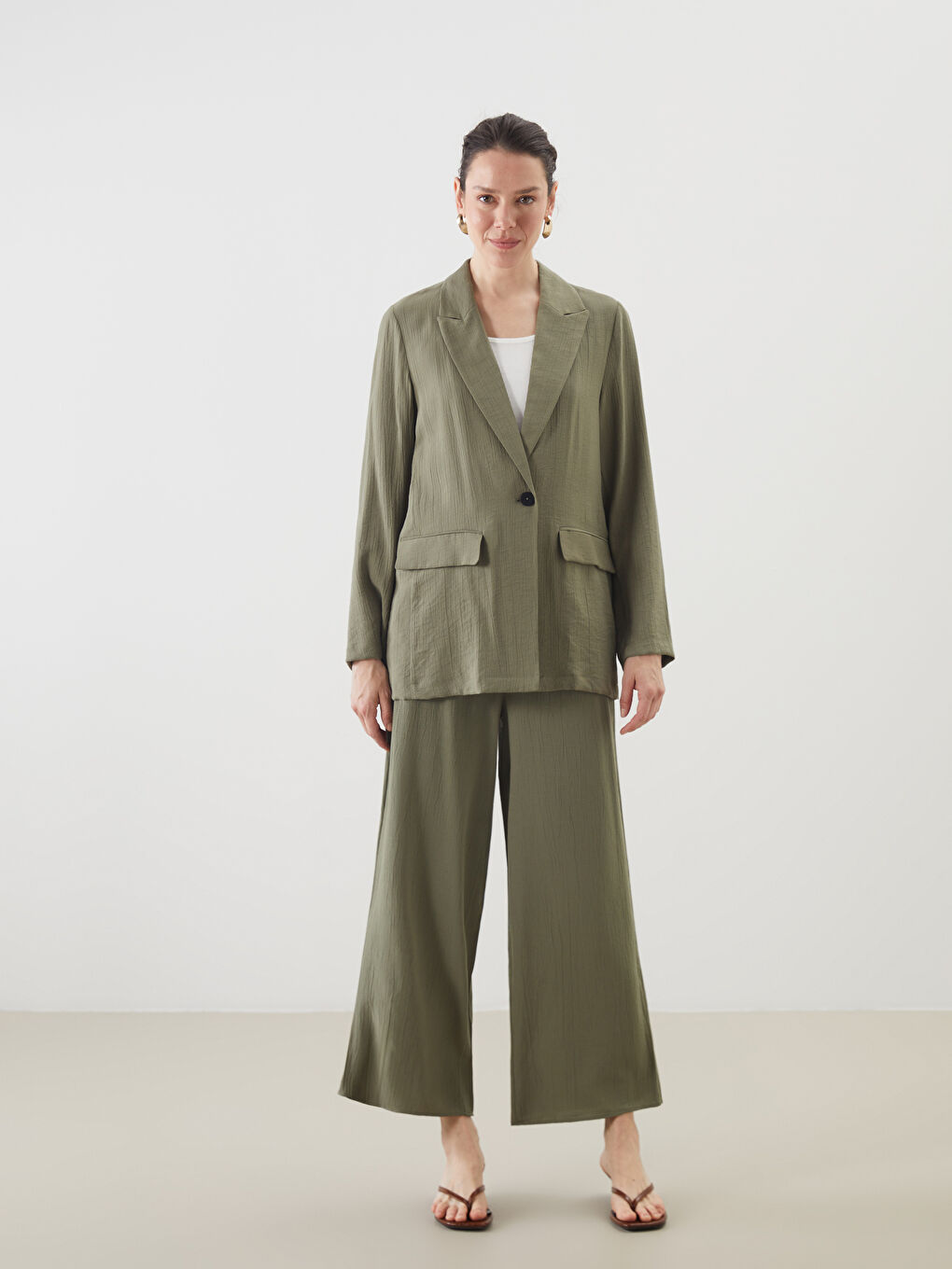 LCWAIKIKI Classic Regular Fit Women's Blazer Jacket -S5KG82Z8-H4A
