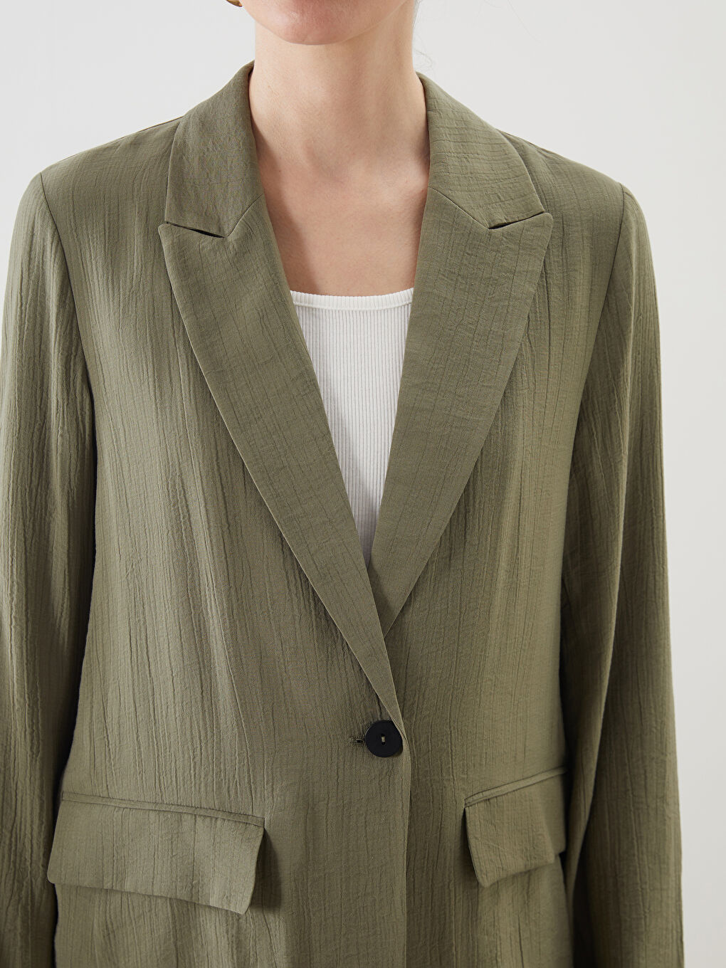 LCWAIKIKI Classic Regular Fit Women's Blazer Jacket -S5KG82Z8-H4A