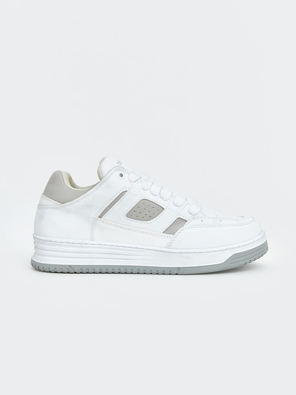 Beyaz Bağcıklı Erkek Spor Ayakkabı-1