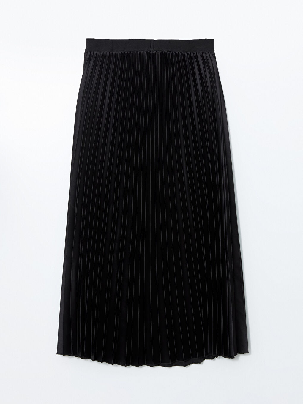 Elastic Waist Satin Women's Pleated Skirt -S5KG90Z8-CVL