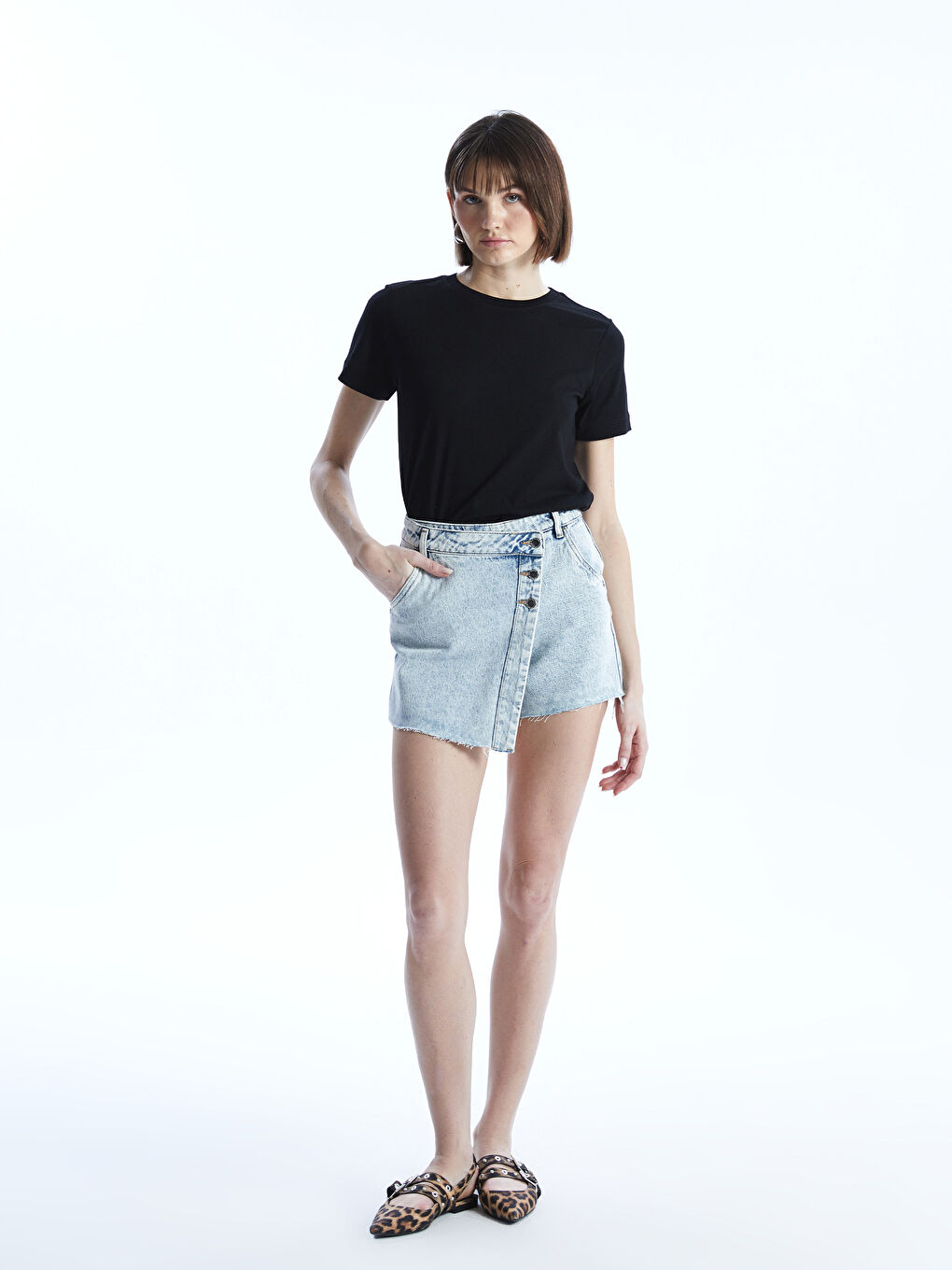 LCW Vision Crew Neck Women's T-Shirt -W53322Z8-CVL