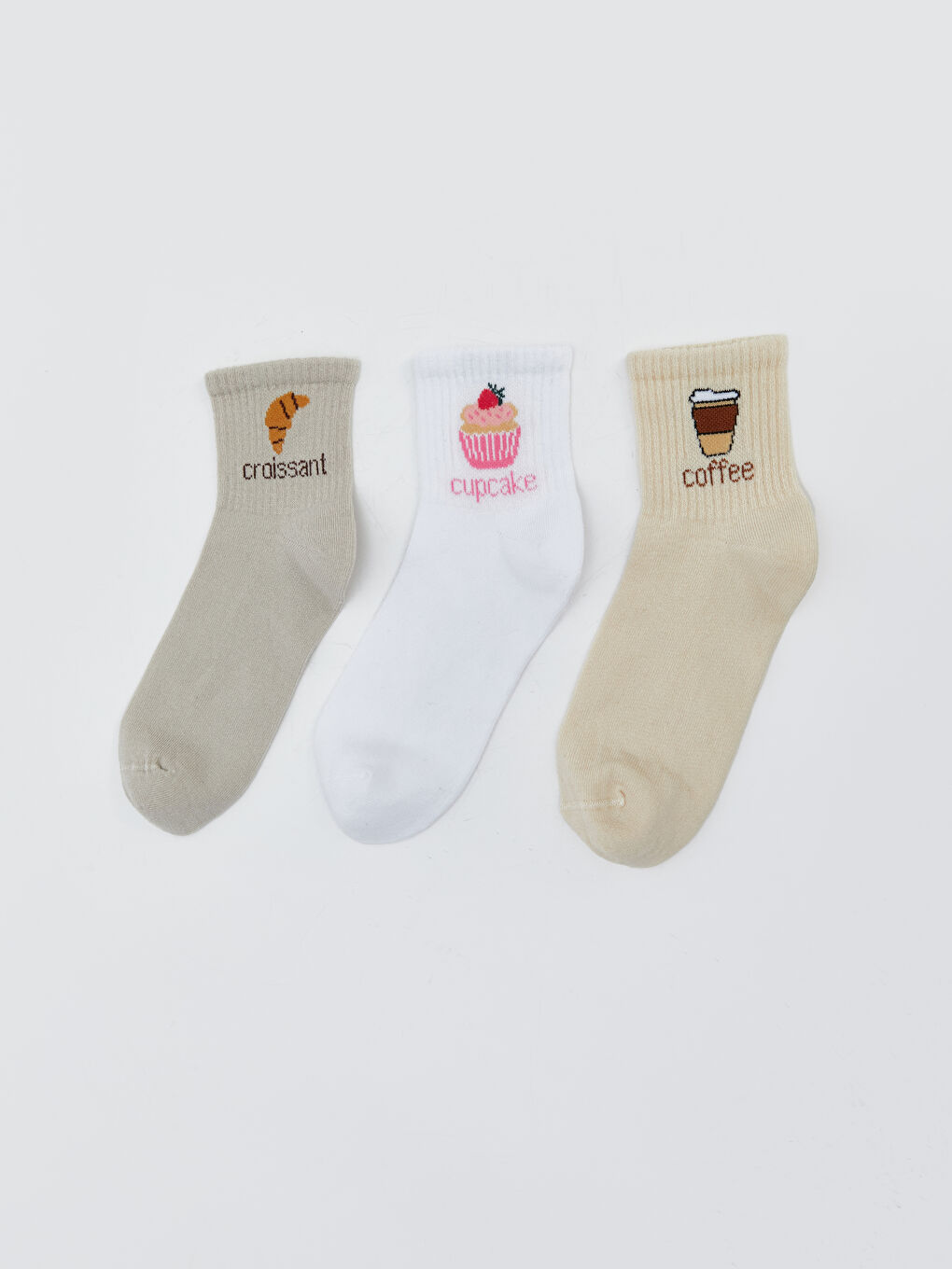 Printed Women's Ankle Socks 3-packs -S5KH11Z8-FDP